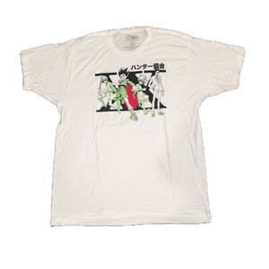 Hunter x Hunter Men's Graphic T-Shirt Anime White Short Sleeve Size XL